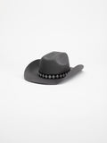 Burera handmade cowboy hat with Rwandan beaded band, front view